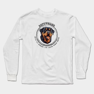 Rustic Rottweiler Logo Long Sleeve T-Shirt